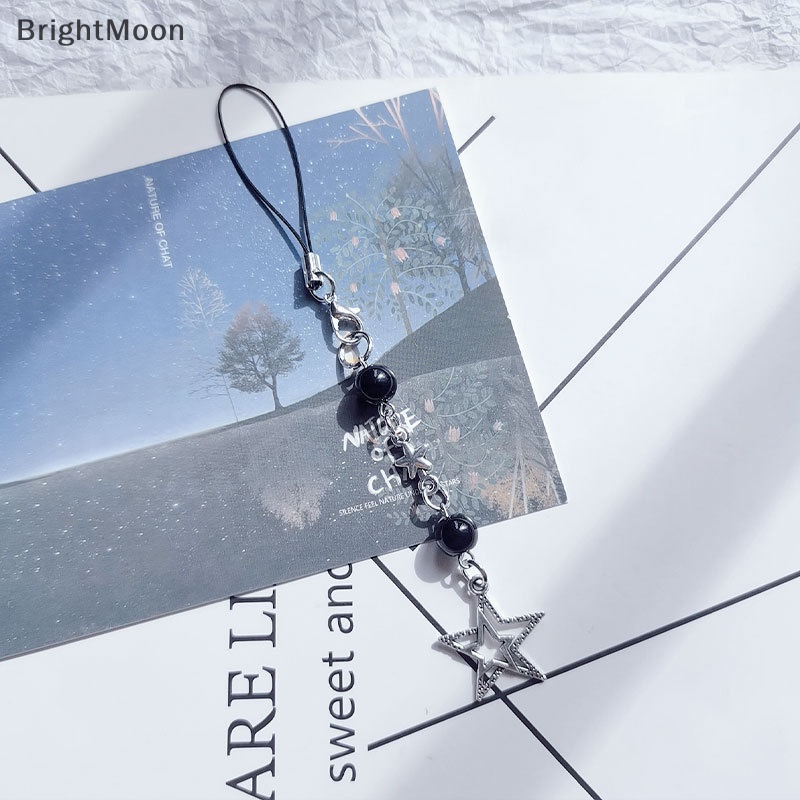brightmoon-พวงกุญแจโลหะ-จี้รูปดาว-y2k-เรียบง่าย-สําหรับห้อยโทรศัพท์มือถือ