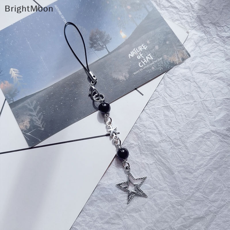 brightmoon-พวงกุญแจโลหะ-จี้รูปดาว-y2k-เรียบง่าย-สําหรับห้อยโทรศัพท์มือถือ