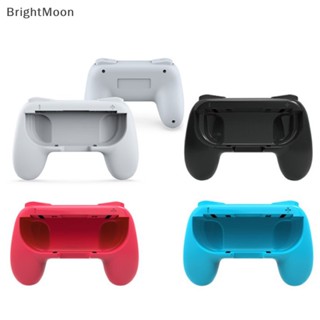 Brightmoon Nintend Switch Oled NS Joy-Con เคสซ้าย + ขวา สําหรับคอนโทรลเลอร์ มือจับจอยคอน ที่จับเกม รองรับขาตั้งที่ดี