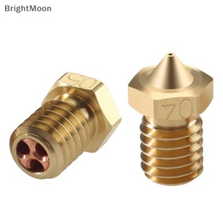 Brightmoon หัวฉีดทองเหลือง V6 0.4 มม. 0.6 มม. อุปกรณ์เสริม สําหรับเครื่องพิมพ์ 3d