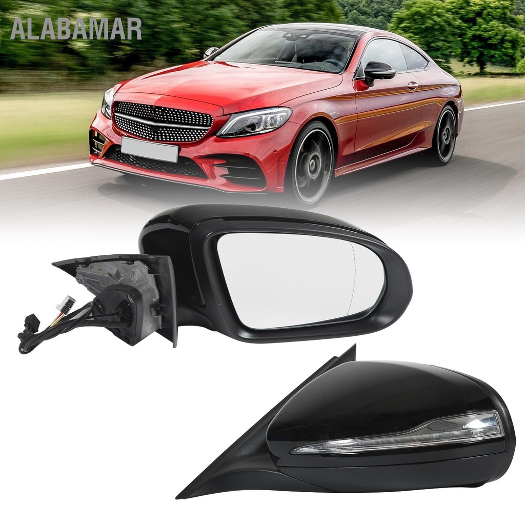 alabamar-2pcs-ด้านหลังดูกระจก-assembly-2058109701-อุ่นกระจกมองข้างด้านข้างสำหรับ-mercedes-benz-c-class-w205-2014-2020