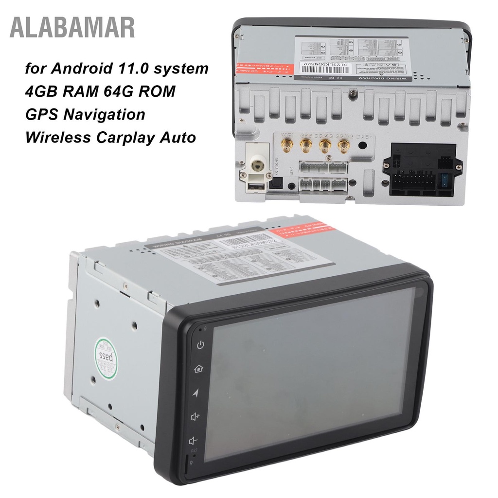 alabamar-รถสเตอริโอสำหรับ-android-11-0-4gb-ram-64g-rom-ระบบนำทาง-gps-dsp-wireless-carplay-อัตโนมัติสำหรับ-suzuki-jimny