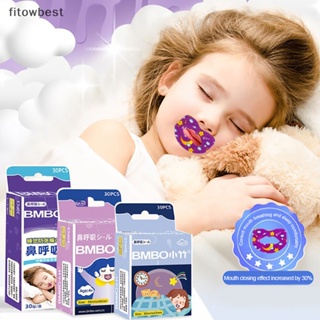 Fbth สติกเกอร์เทปแปะปาก ปาก ปาก ระบายอากาศ ป้องกันการนอนกรน สําหรับเด็ก และผู้ใหญ่ 30 ชิ้น QDD