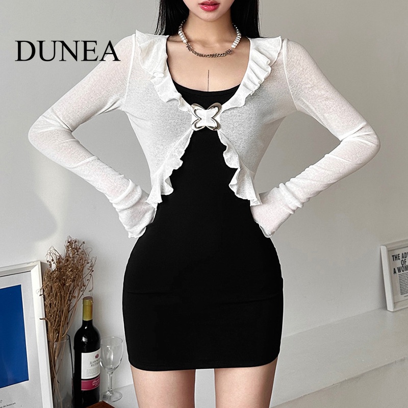 dunea-เสื้อคาร์ดิแกน-แขนยาว-เซ็กซี่-และชุดเดรส-เปิดหลัง-สําหรับผู้หญิง