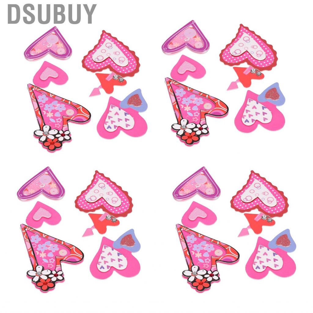 dsubuy-3d-diy-exquisite-self-adhesive-diary-decorative-heart-shaped