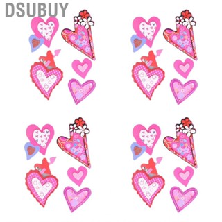 Dsubuy 3D  DIY Exquisite Self Adhesive Diary Decorative Heart Shaped