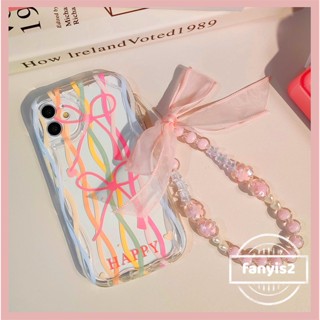เคสโทรศัพท์มือถือ แบบใส ประดับโบว์ริบบิ้น พร้อมสายโซ่คล้อง สําหรับ Samsung A05 A05s A14 A04E A34 A04 A13 A54 A04s A24 A23 A03 A52 A52s A03s A02s A12 A22 A51 A32 A50 A30s A50s