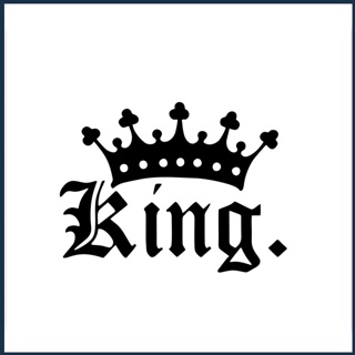 [BIN] สติกเกอร์ ลาย King Crown ตลก ป้องกันรอยขีดข่วน สําหรับติดตกแต่งรถยนต์ ประตู หน้าต่าง