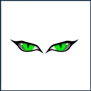 [BIN] สติกเกอร์ ลายการ์ตูนอนิเมะ Evil Eyes Occlusion Scratch D-2261 สําหรับตกแต่งรถยนต์ รถจักรยานยนต์ Rv 1 คู่