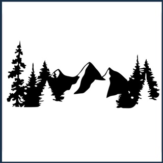 [BIN] สติกเกอร์ไวนิล ลายต้นไม้ ภูเขาธรรมชาติ สําหรับติดตกแต่งรถยนต์ SUV RV Camper Offroad