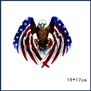 [BIN] Zg15 สติกเกอร์ ลายสัตว์ ศิลปะ บุคลิกภาพ ธงอเมริกัน นกอินทรีย์ กันน้ํา กันแดด รูปลอก สําหรับรถจักรยานยนต์