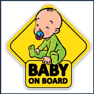 [BIN] สติกเกอร์ไวนิล ลาย Baby On Board Baby in Car สําหรับติดตกแต่งหน้าต่างรถยนต์