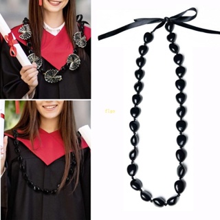 Flgo Kukui Nuts Lei-Necklace ริบบิ้นลูกปัด สีดํา 2023