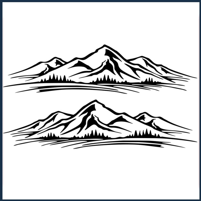 bin-d-1364-สติกเกอร์กราฟิก-รูปภูเขา-มีกาวในตัว-สําหรับตกแต่งรถยนต์