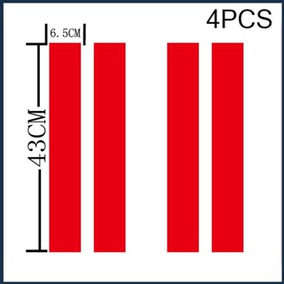 [BIN] 4 ชิ้น / เซต บังโคลนรถ สติกเกอร์สะท้อนแสง กันน้ํา แถบรถ สติกเกอร์ตกแต่งตัวถัง