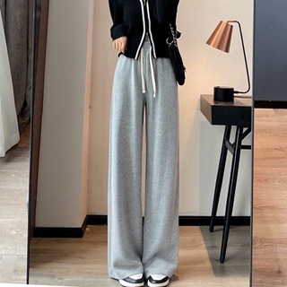 331# High Waist Drape Wide Leg Pants Womens spring and autumn mopping all-match loose casual straight-leg pants