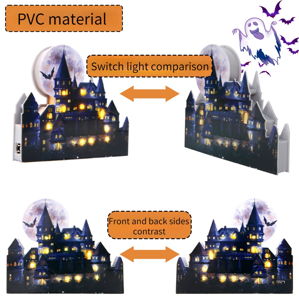 โมเดลปราสาทเรืองแสง-led-สําหรับตกแต่งบ้าน-ปาร์ตี้ฮาโลวีน