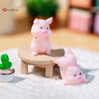 Abongbang โมเดลฟิกเกอร์ รูปหมูน่ารัก ขนาดเล็ก สําหรับตกแต่งบ้าน สวน