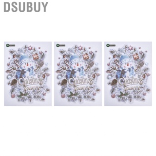 Dsubuy 3PCS Christmas Tree Snowman Wall  Decoration Household F