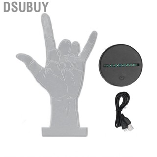 Dsubuy 3D  7 Colors Romantic Lamp Sign Language Night Light Touch Control For