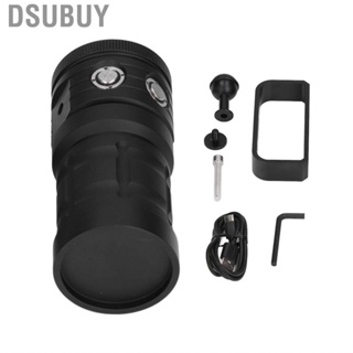 Dsubuy COB  Diving Flashlight 100m  Underwater Torch With 3 Light Colors N
