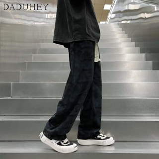 DaDuHey🔥 2023 New Trendy Fashion Joker Casual Pants  Mens American-Style Retro Corduroy Tie-Dye Loose Straight-Leg  Pants