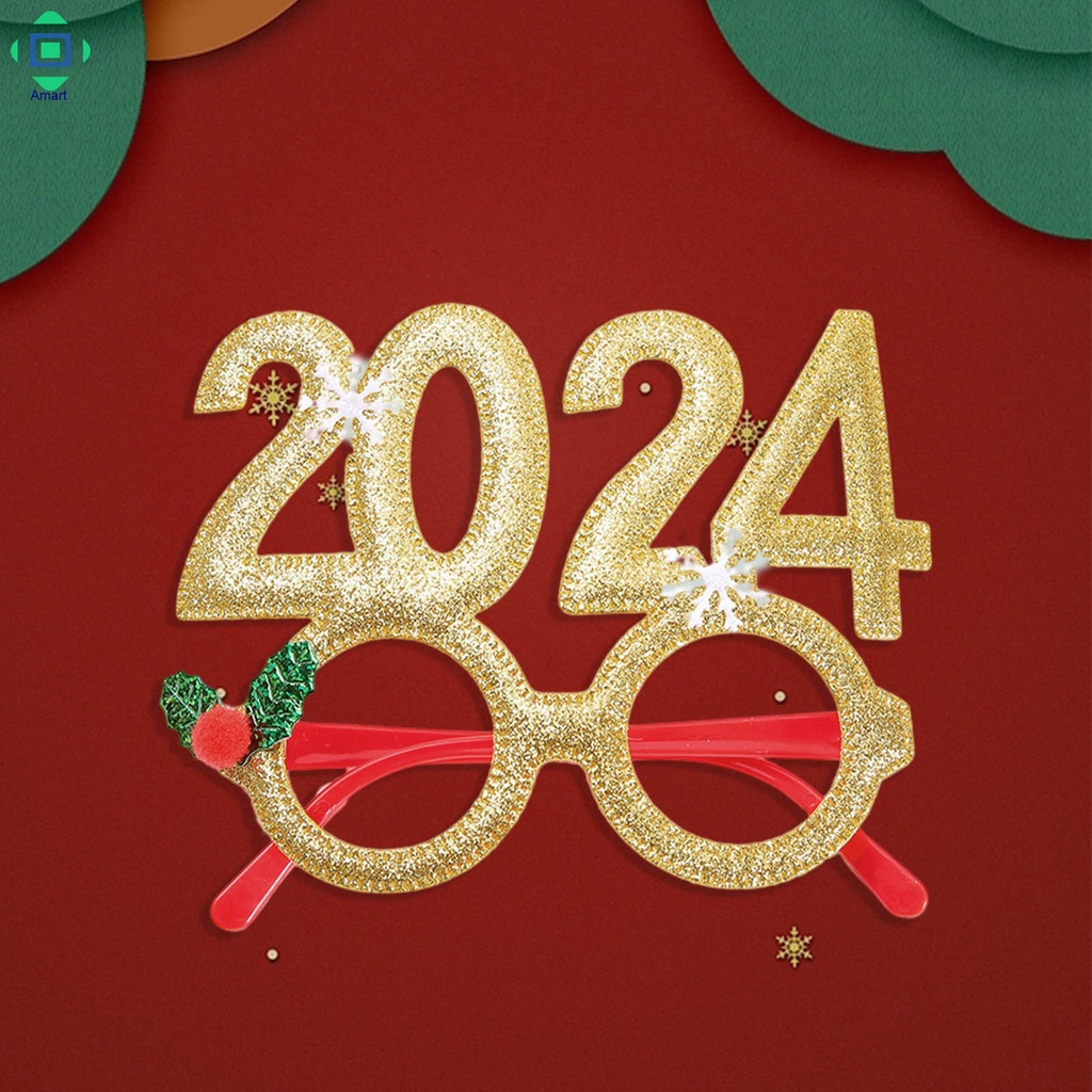 แว่นตาคริสต์มาส-2024-กรอบตกแต่งคริสต์มาส-เครื่องแต่งกาย-แว่นตา