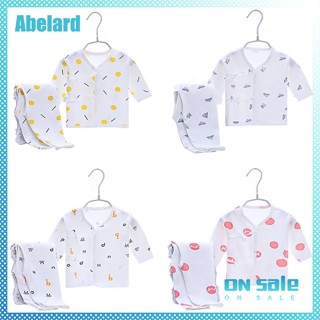 Abelard 2 ชิ้น / เซต ชุดชั้นใน ผ้าฝ้าย เด็ก น่ารัก พิมพ์ลาย แขนยาว เสื้อ กางเกง สองชิ้น