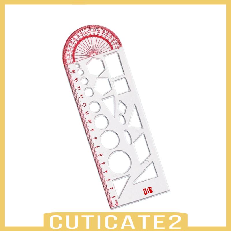 cuticate2-ไม้บรรทัดเรขาคณิต-หลายรูปทรง-สําหรับวาดภาพ-ออกแบบ-สอนคณิตศาสตร์