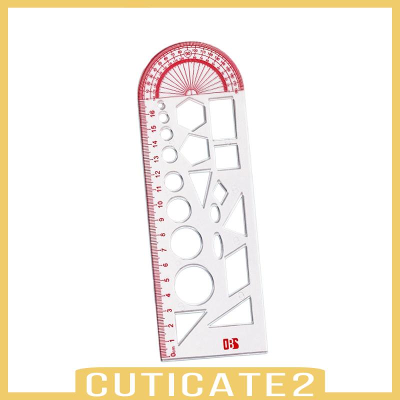 cuticate2-ไม้บรรทัดเรขาคณิต-หลายรูปทรง-สําหรับวาดภาพ-ออกแบบ-สอนคณิตศาสตร์