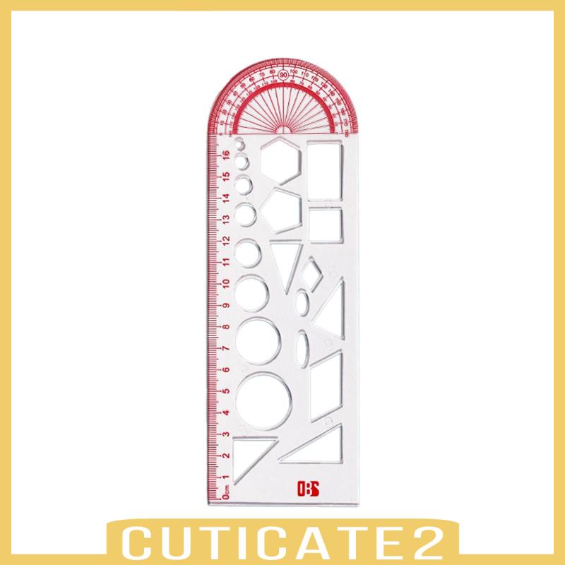 cuticate2-ไม้บรรทัดเรขาคณิต-หลายรูปทรง-สําหรับวาดภาพ-ออกแบบ-สอนคณิตศาสตร์