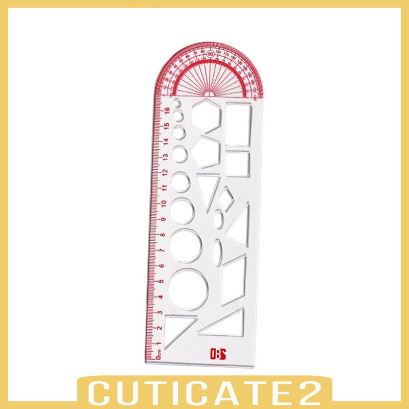 cuticate2-ไม้บรรทัดเรขาคณิต-หลายรูปทรง-สําหรับวาดภาพ-ออกแบบ-สอนคณิตศาสตร์