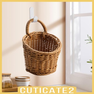 [Cuticate2] ตะกร้าแขวนผลไม้ มันฝรั่ง หัวหอม อเนกประสงค์ พร้อมที่จับ สําหรับห้องครัว