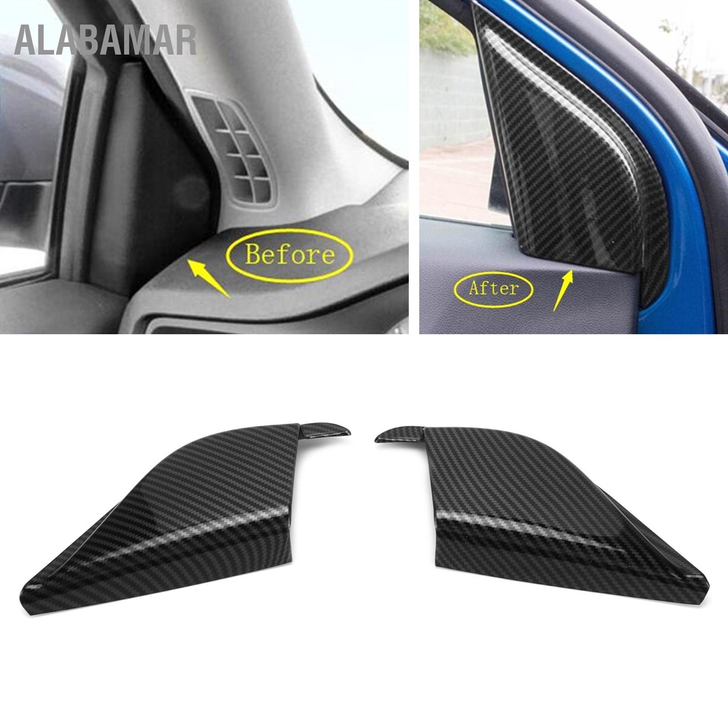 alabamar-ประตูหน้าเสาสามเหลี่ยม-trim-คาร์บอนไฟเบอร์สำหรับ-ford-focus-2019-2021