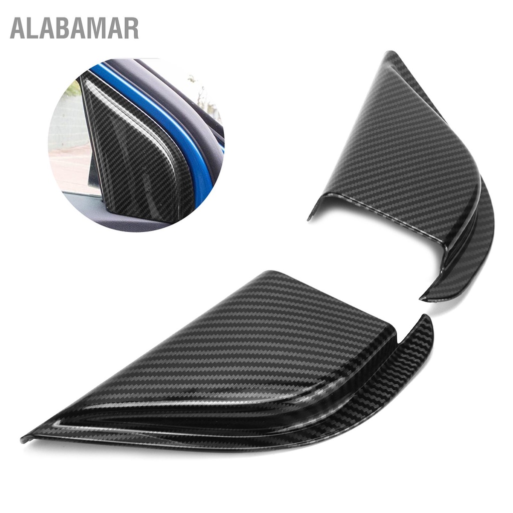 alabamar-ประตูหน้าเสาสามเหลี่ยม-trim-คาร์บอนไฟเบอร์สำหรับ-ford-focus-2019-2021