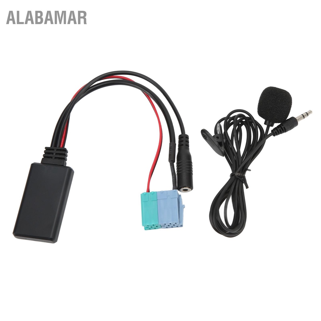 alabamar-รถโมดูลบลูทูธเสียง-aux-สายไมโครโฟน-mini-iso-พอร์ตสำหรับสเตอริโอ-8pin-6pin-พอร์ต