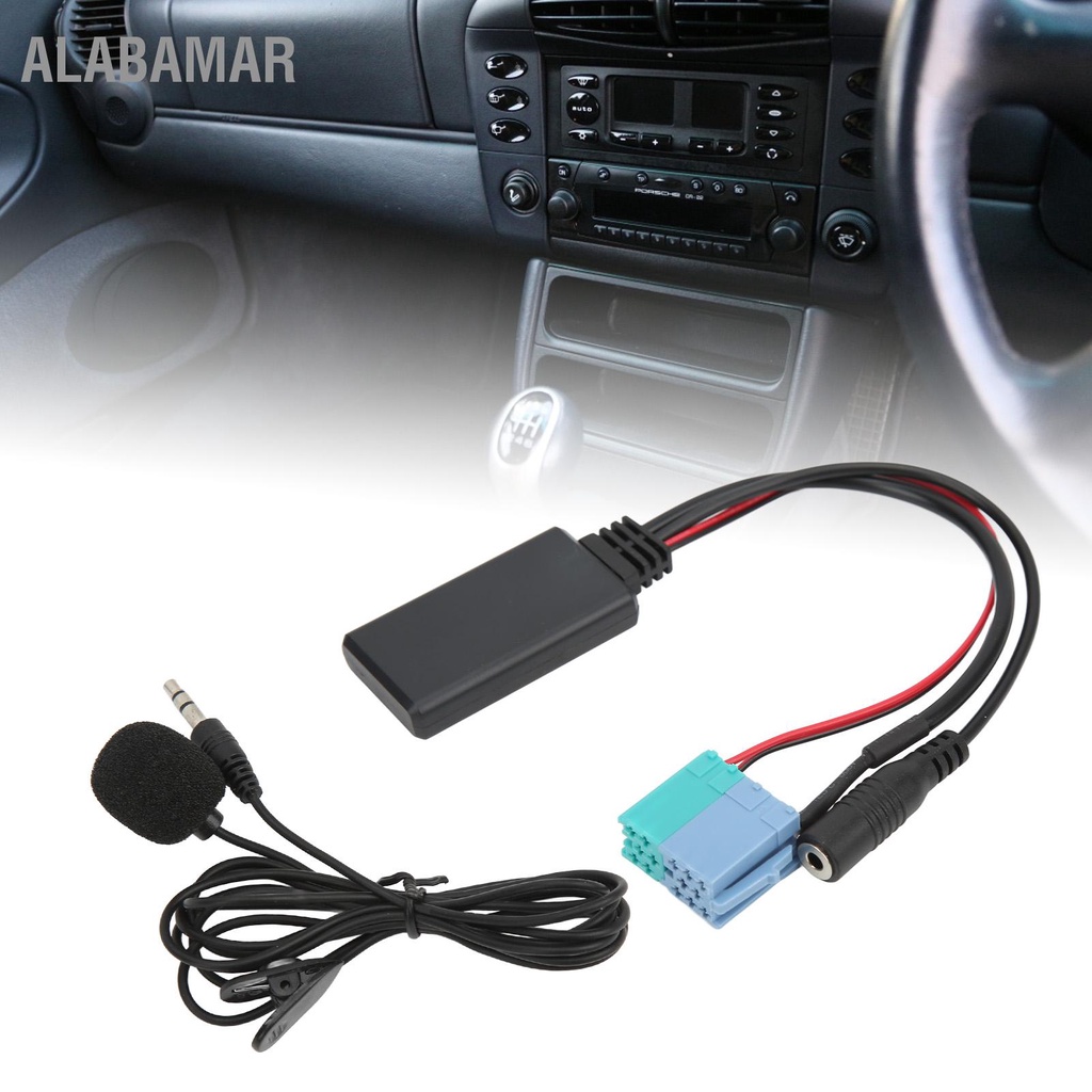 alabamar-รถโมดูลบลูทูธเสียง-aux-สายไมโครโฟน-mini-iso-พอร์ตสำหรับสเตอริโอ-8pin-6pin-พอร์ต