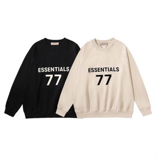 ❤ ❀ [พร้อมส่ง] ❤ เสื้อกันหนาวลําลอง แขนยาว คอกลม พิมพ์ลายตัวอักษร ESSE 77 สําหรับผู้ชาย และผู้หญิง
