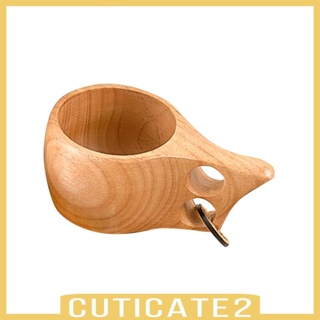 [Cuticate2] แก้วน้ําไม้แฮนด์เมด ขนาดเล็ก สไตล์โมเดิร์น สําหรับตั้งแคมป์ เดินป่า แบกเป้ ปิกนิก กลางแจ้ง