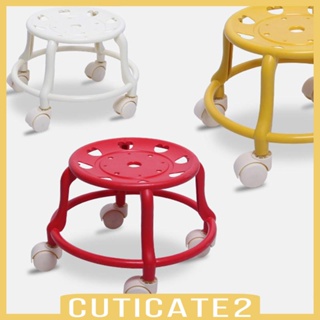 [Cuticate2] เก้าอี้สตูล ลูกกลิ้งหมุนได้ น้ําหนักเบา ขนาดเล็ก สะดวกสบาย พร้อมล้อเลื่อน สําหรับร้านตัดผม ฟิตเนส