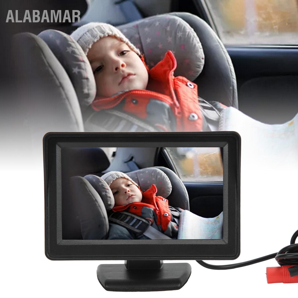 alabamar-4-3in-รถเด็กกล้องที่นั่งกระจกกล้อง-hd-night-vision-10g-shakeproof-universal-สำหรับรถ-suv-รถกระบะ