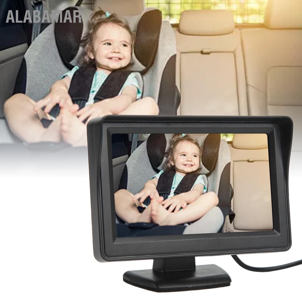 alabamar-4-3in-รถเด็กกล้องที่นั่งกระจกกล้อง-hd-night-vision-10g-shakeproof-universal-สำหรับรถ-suv-รถกระบะ