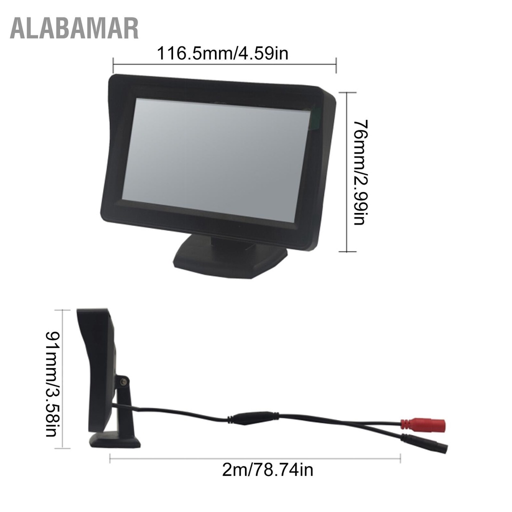 alabamar-4-3in-รถเด็กกล้องที่นั่งกระจกกล้อง-hd-night-vision-10g-shakeproof-universal-สำหรับรถ-suv-รถกระบะ