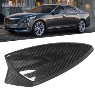 ALABAMAR คาร์บอนไฟเบอร์หลังคาเสาอากาศฝาครอบ Shark Fin Trim หมวกตกแต่ง Fit สำหรับ Cadillac CT6 XT4 XT5 XTS