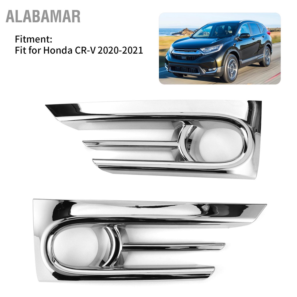 alabamar-ไฟตัดหมอกด้านหน้ากรอบฝาครอบตกแต่งภายนอกสำหรับhonda-cr-v-2020-2021