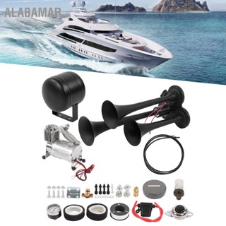 ALABAMAR 3 ทรัมเป็ต Air Horn รถทรัมเป็ตชุด 0.5 แกลลอนถัง 150db 150PSI สำหรับ 12V รถบรรทุกรถยนต์เรือ