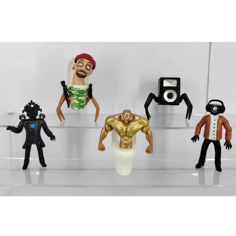 fash-โมเดลตุ๊กตาฟิกเกอร์-skibidi-toilet-action-figure-titan-speaker-man-golden-toilet-man-ของเล่นสําหรับเด็ก-เก็บสะสม-16-ชิ้น