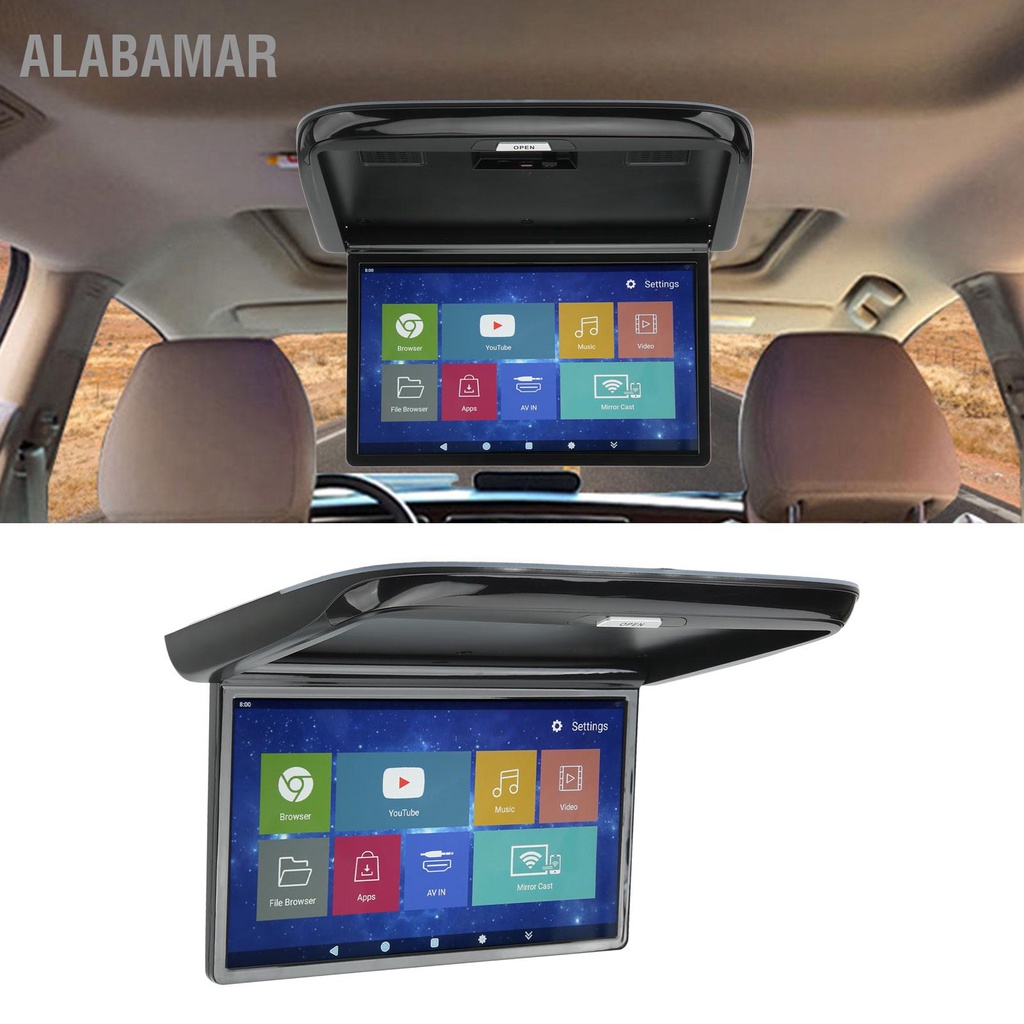 alabamar-16in-รถเครื่องเล่นหลังคาหน้าจอสัมผัส-7-สี-ambient-light-สำหรับ-android-10-0-roof-mount-monitor