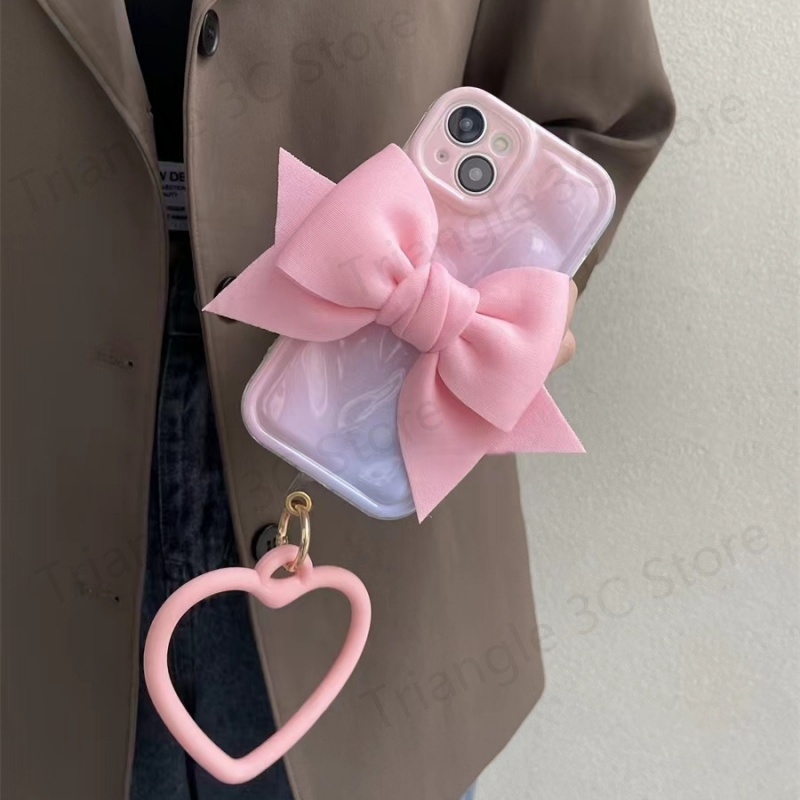 เคสมือถือ-ลายโบว์-พร้อมสายคล้องมือ-สําหรับ-iphone14-pro-max-iphone11-iphone13-1412-11-niche