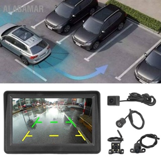  ALABAMAR กล้องสำรอง 4.3in ชุดตรวจสอบด้านหลังรถระบบที่จอดรถ Night Vision กันน้ำสำหรับ RVs รถพ่วงรถบรรทุกรถปิคอัพ
